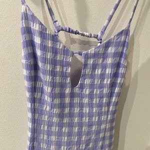 Paloma Wool Lavender and White Checkered Dress